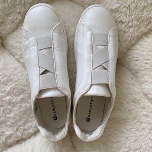 White slip on sneakers
